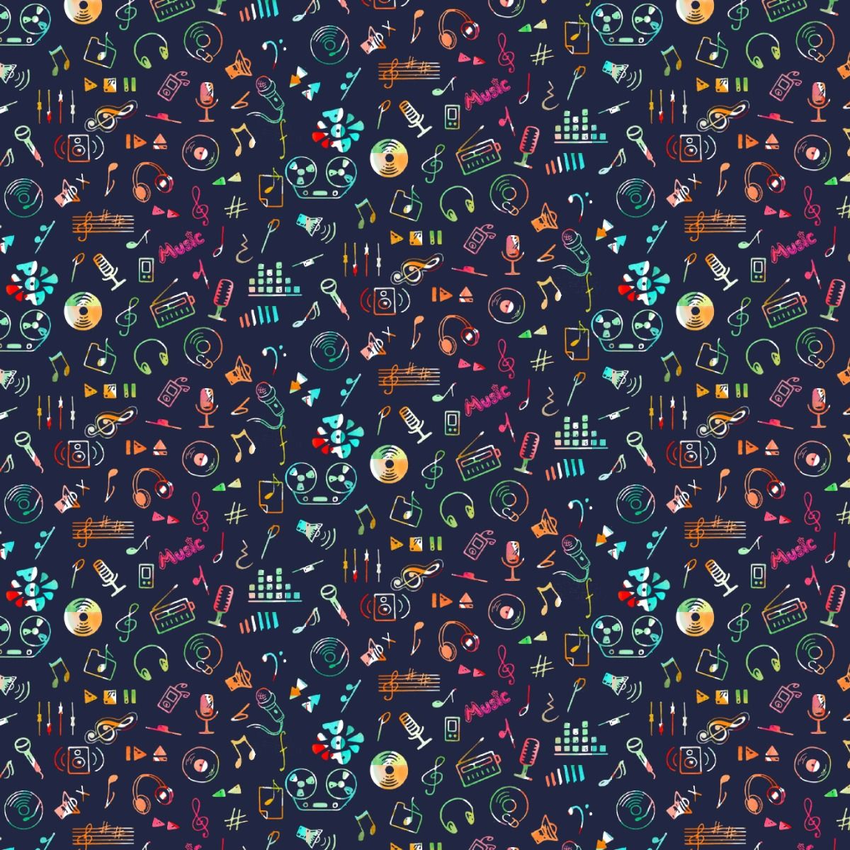 44" Wide 100% Cotton No Stretch Quilting Fabric-Printed Designs for Sewing, Clothing, Crafts, Accessories, Home Decor, and DIY Projects (Quilting Fabric- Feel the Music Collection)