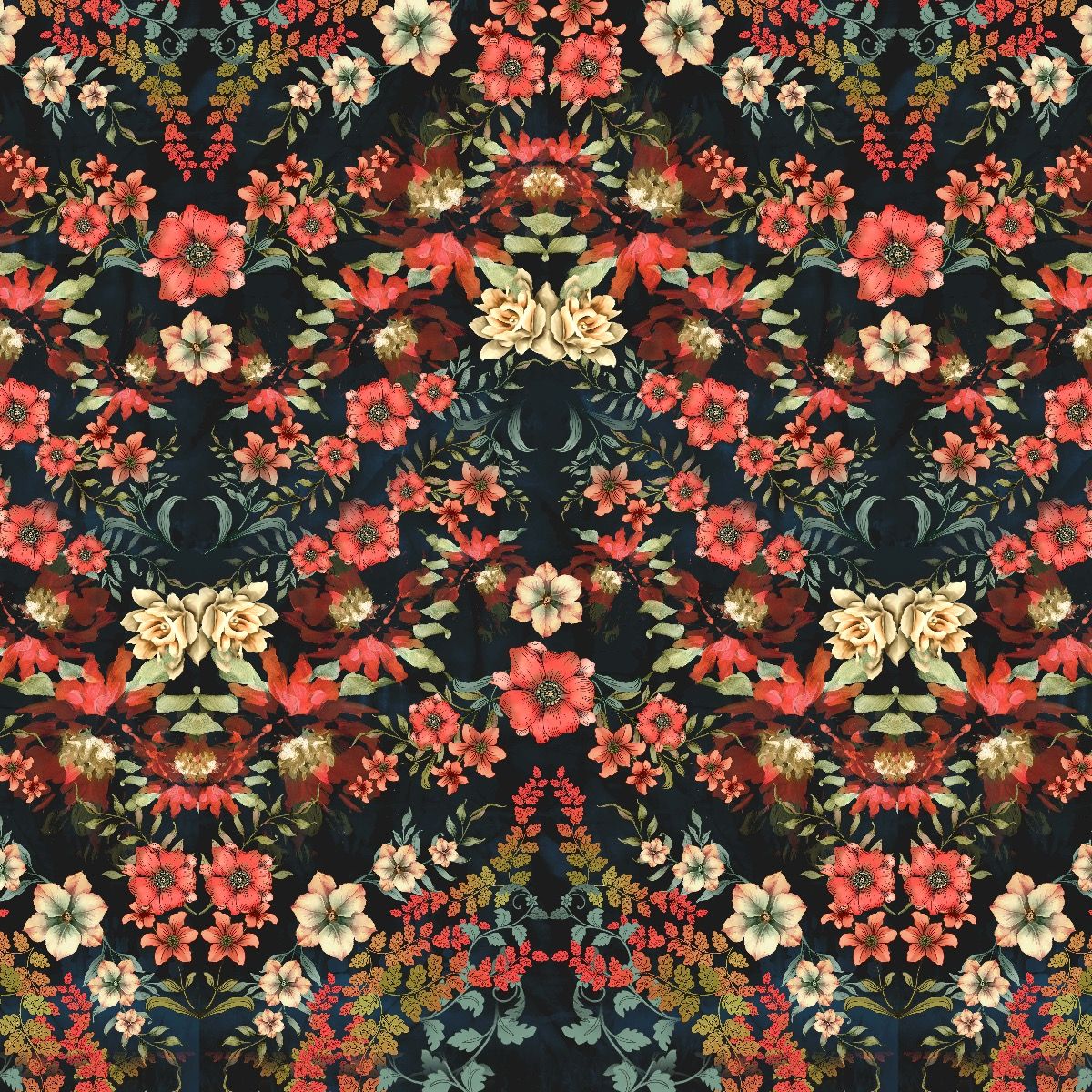 44" Wide 100% Cotton No Stretch Quilting Fabric-Printed Designs for Sewing, Clothing, Crafts, Accessories, Home Decor, and DIY Projects (Quilting Fabric- Floral Collection)