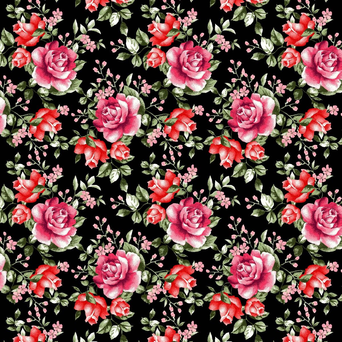 44" Wide 100% Cotton No Stretch Quilting Fabric-Printed Designs for Sewing, Clothing, Crafts, Accessories, Home Decor, and DIY Projects (Quilting Fabric- Floral Collection)