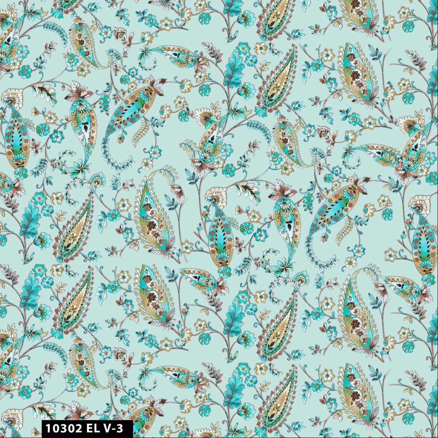 44" Wide 100% Cotton No Stretch Quilting Fabric-Printed Designs for Sewing, Clothing, Crafts, Accessories, Home Decor, and DIY Projects (Quilting Fabric- Paisley Collection)