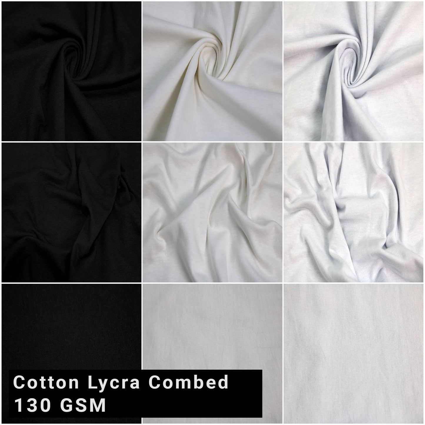 Multicolor  Apparel, Leggings, Activewear, Tops & DIY Fabric By The Yard - 60" Wide 7oz Cotton Lycra Combed - 130 GSM, Lightweight, Breathable & Anti-Wrinkle, 4-Way Stretch- (SKU 477)