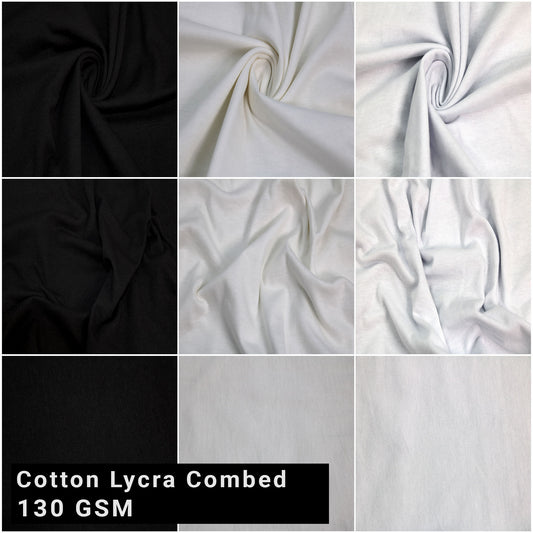 Multicolor  Apparel, Leggings, Activewear, Tops & DIY Fabric By The Yard - 60" Wide 7oz Cotton Lycra Combed - 130 GSM, Lightweight, Breathable & Anti-Wrinkle, 4-Way Stretch- (SKU 477)