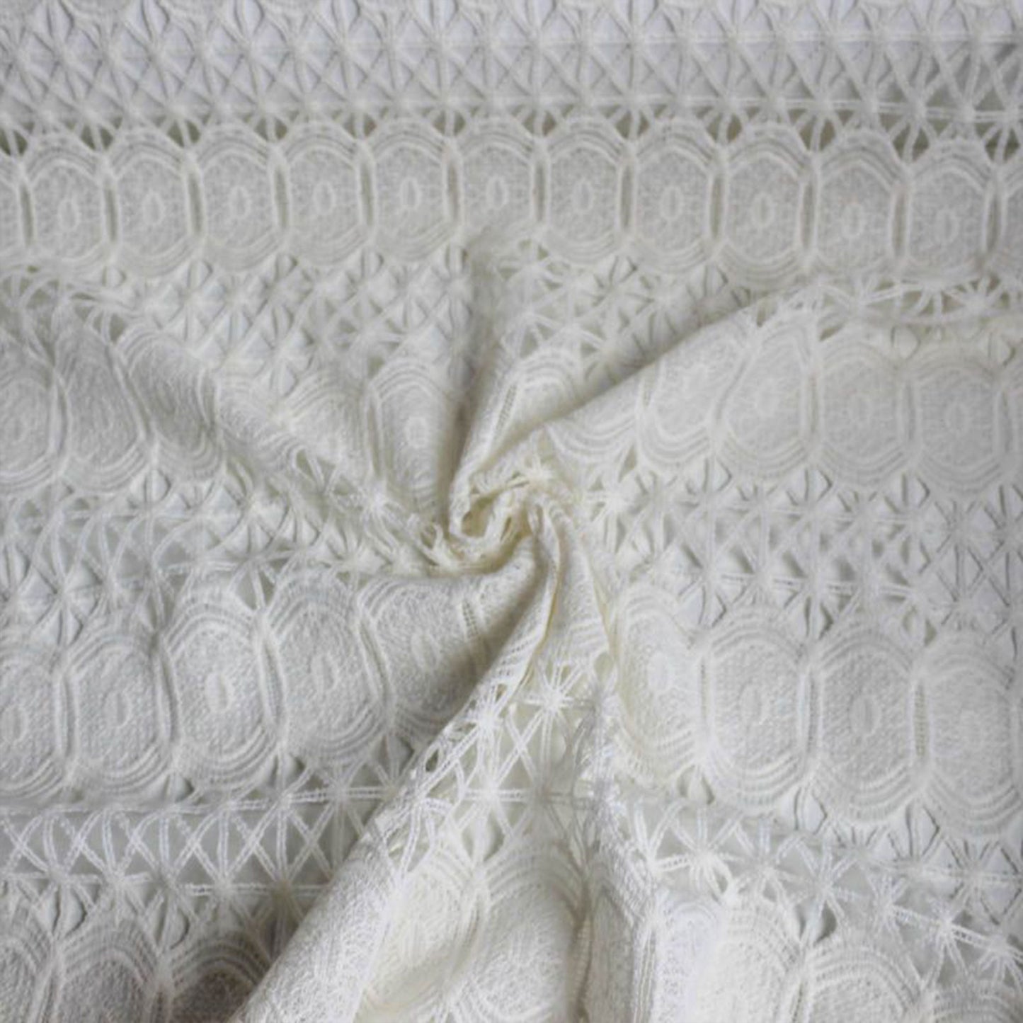 47" wide 100% Polyester Chemical Lace Fabric 270GSM - DARLA Pattern (SKU-662)