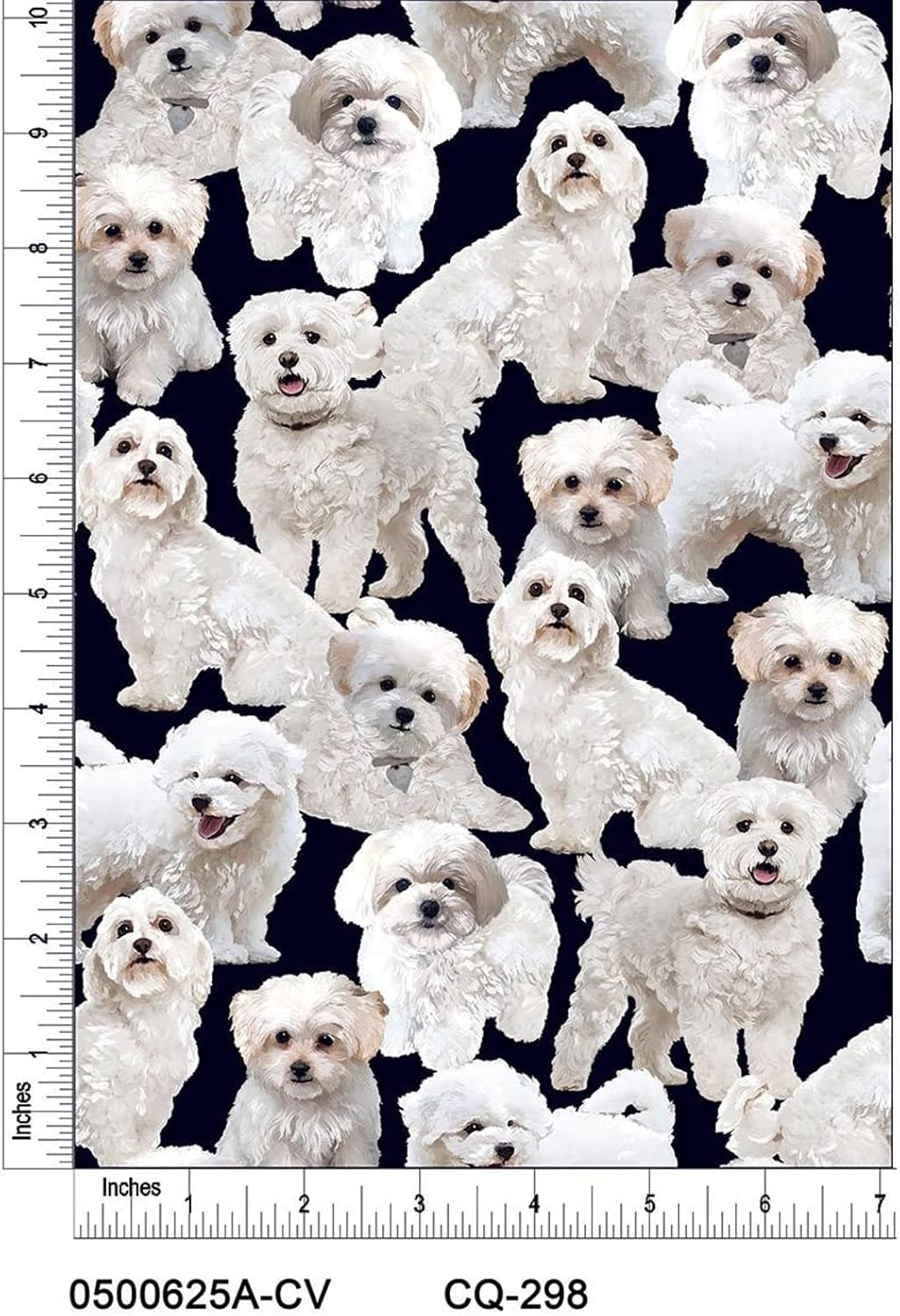 44" Wide 100% Cotton No Stretch Quilting Fabric-Printed Designs for Sewing, Clothing, Crafts, Accessories, Home Decor,  and DIY Projects (Quilting Fabric- Dog Collection)