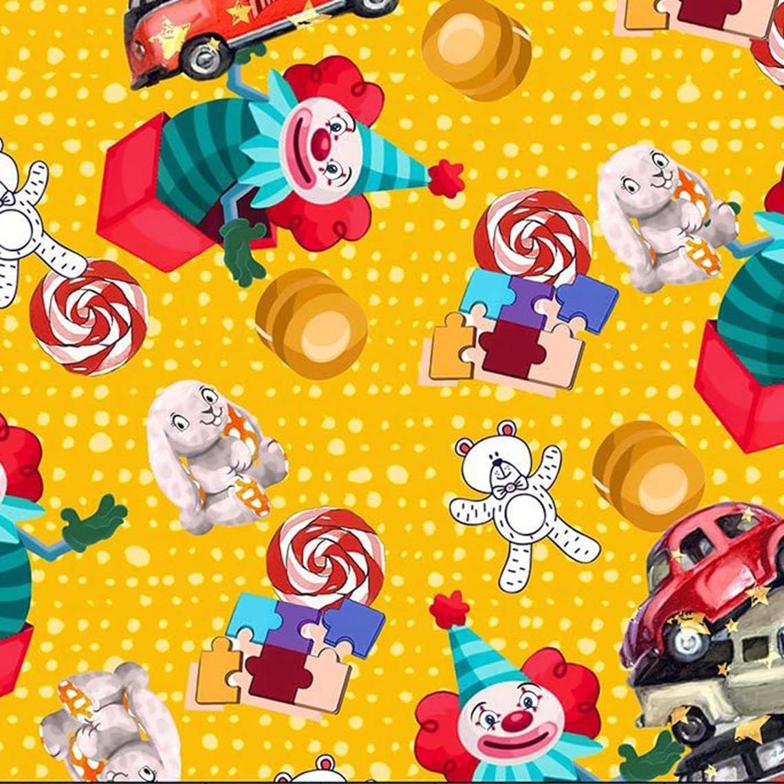 44" Wide 100% Cotton No Stretch Quilting Fabric-Printed Designs for Sewing, Clothing, Crafts, Accessories, Home Decor, and DIY Projects (Quilting Fabric-Children's Toy Collection)