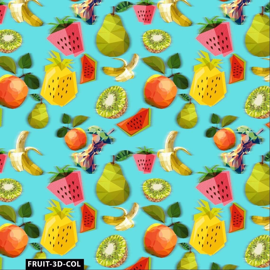 44" Wide 100% Cotton No Stretch Quilting Fabric-Printed Designs for Sewing, Clothing, Crafts, Accessories, Home Decor, and DIY Projects (Quilting Fabric- Fun Fruits Collection)