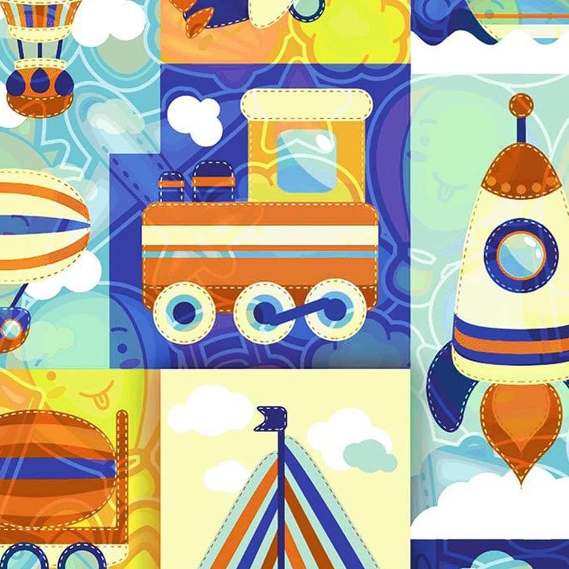 44" Wide 100% Cotton No Stretch Quilting Fabric-Printed Designs for Sewing, Clothing, Crafts, Accessories, Home Decor, and DIY Projects (Quilting Fabric-Children's Toy Collection)