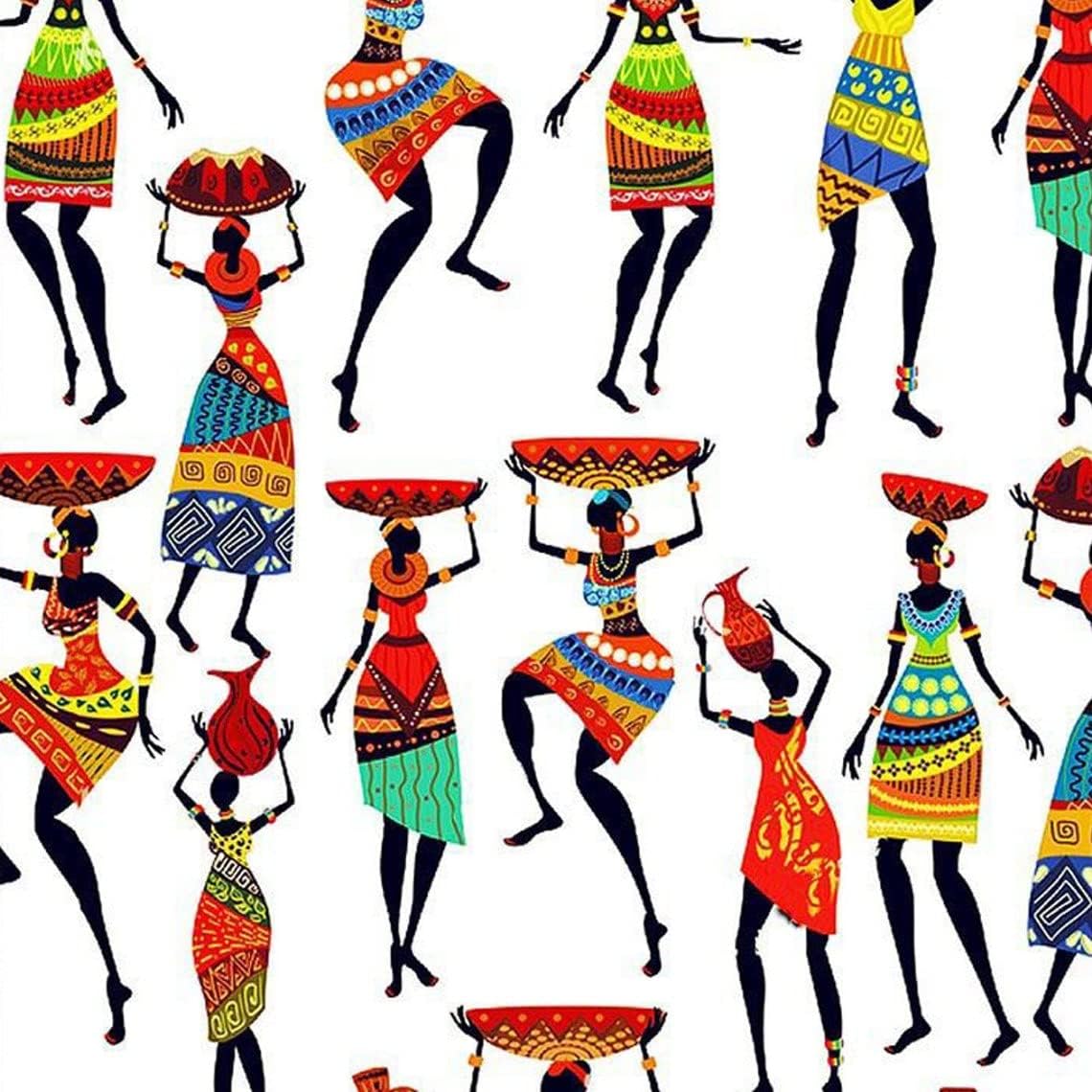 44" Wide 100% Cotton No Stretch Quilting Fabric-Printed Designs for Sewing, Clothing, Crafts, Accessories, Home Decor, and DIY Projects (Quilting Fabric-African Prints Collection)