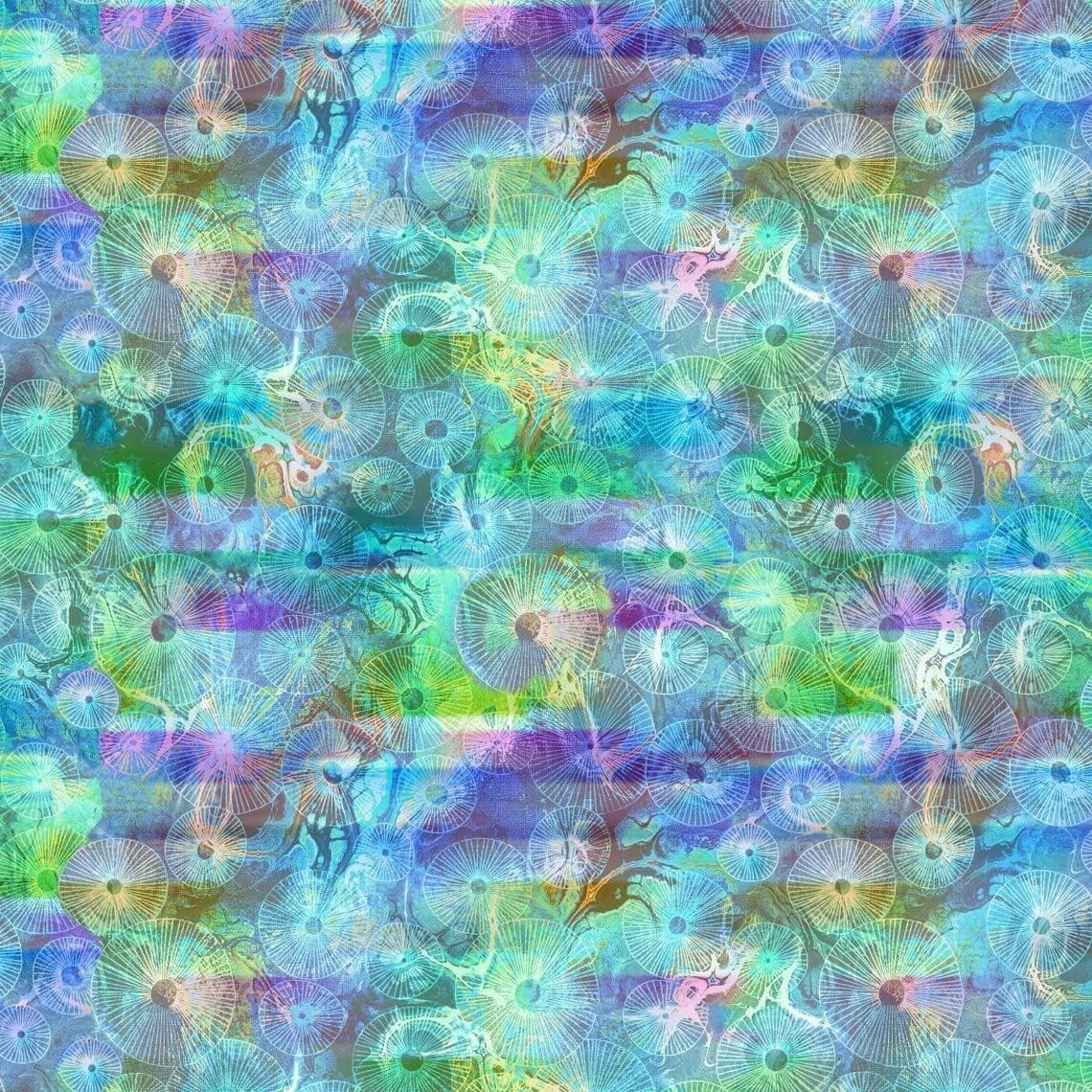 44" Wide 100% Cotton No Stretch Quilting Fabric-Printed Designs for Sewing, Clothing, Crafts, Accessories, Home Decor, and DIY Projects (Quilting Fabric-Acid Paint Collection)