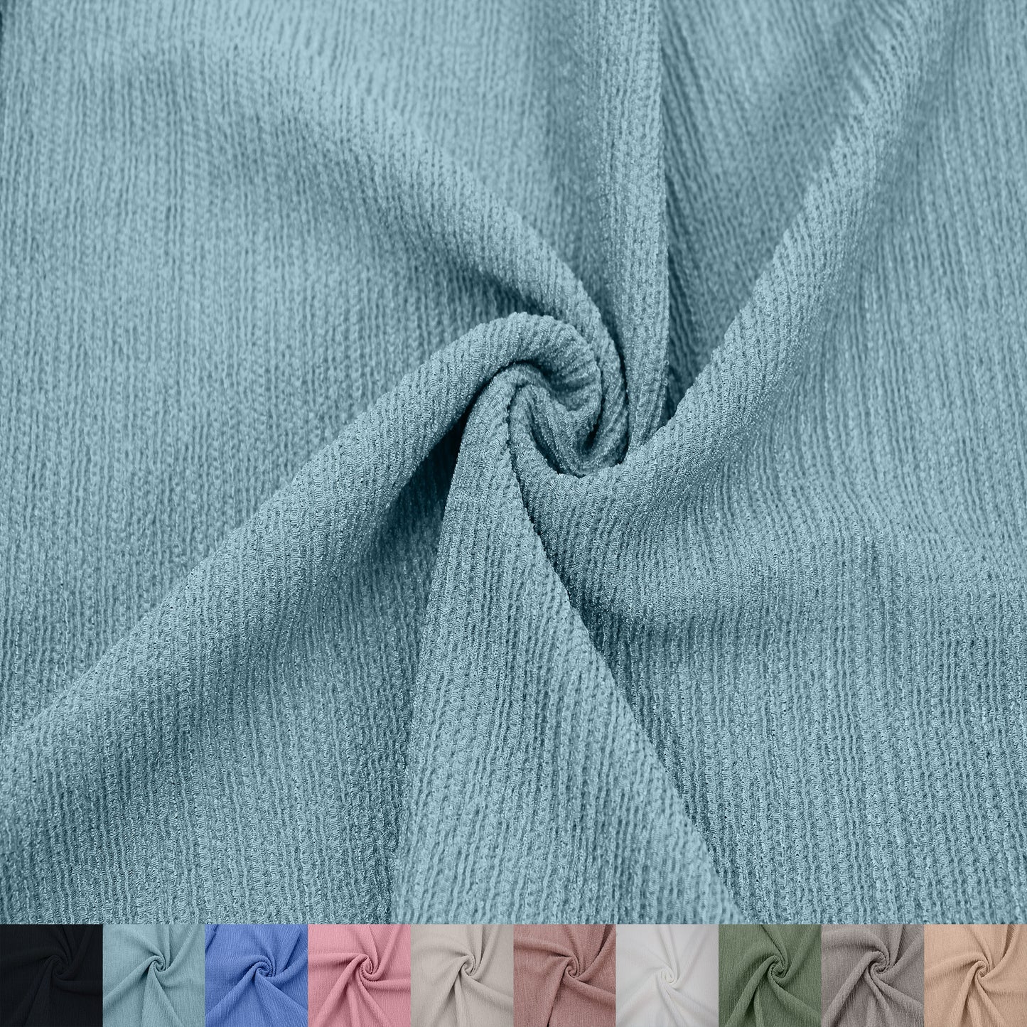 60" Wide-Poly Spandex-Crinkled Venice Textured Stretch Fabric by the Yard-for Apparel, Clothing, Accessories, Headbands, Drapery, Decorations, and DIY Projects (SKU-880)
