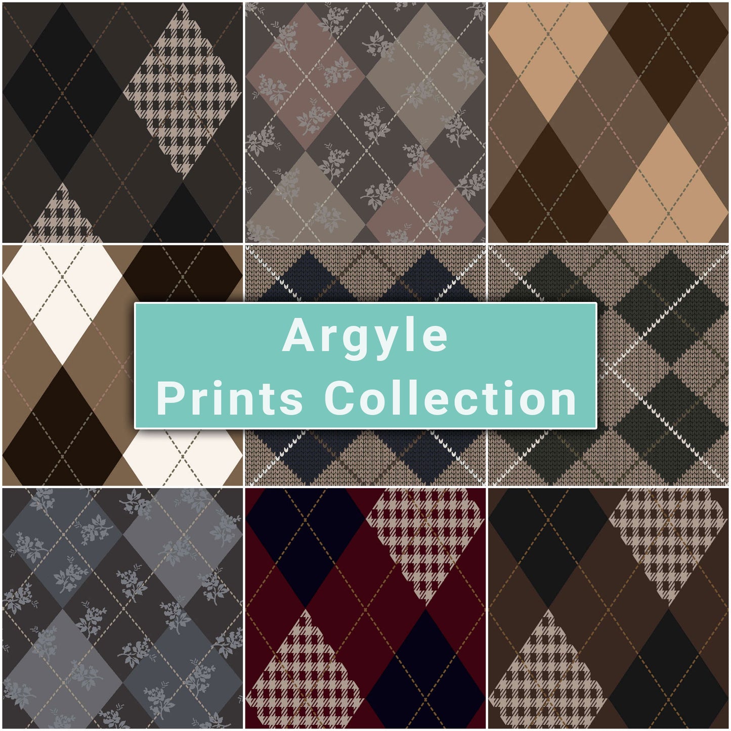 Argyle Print Fabric Collection