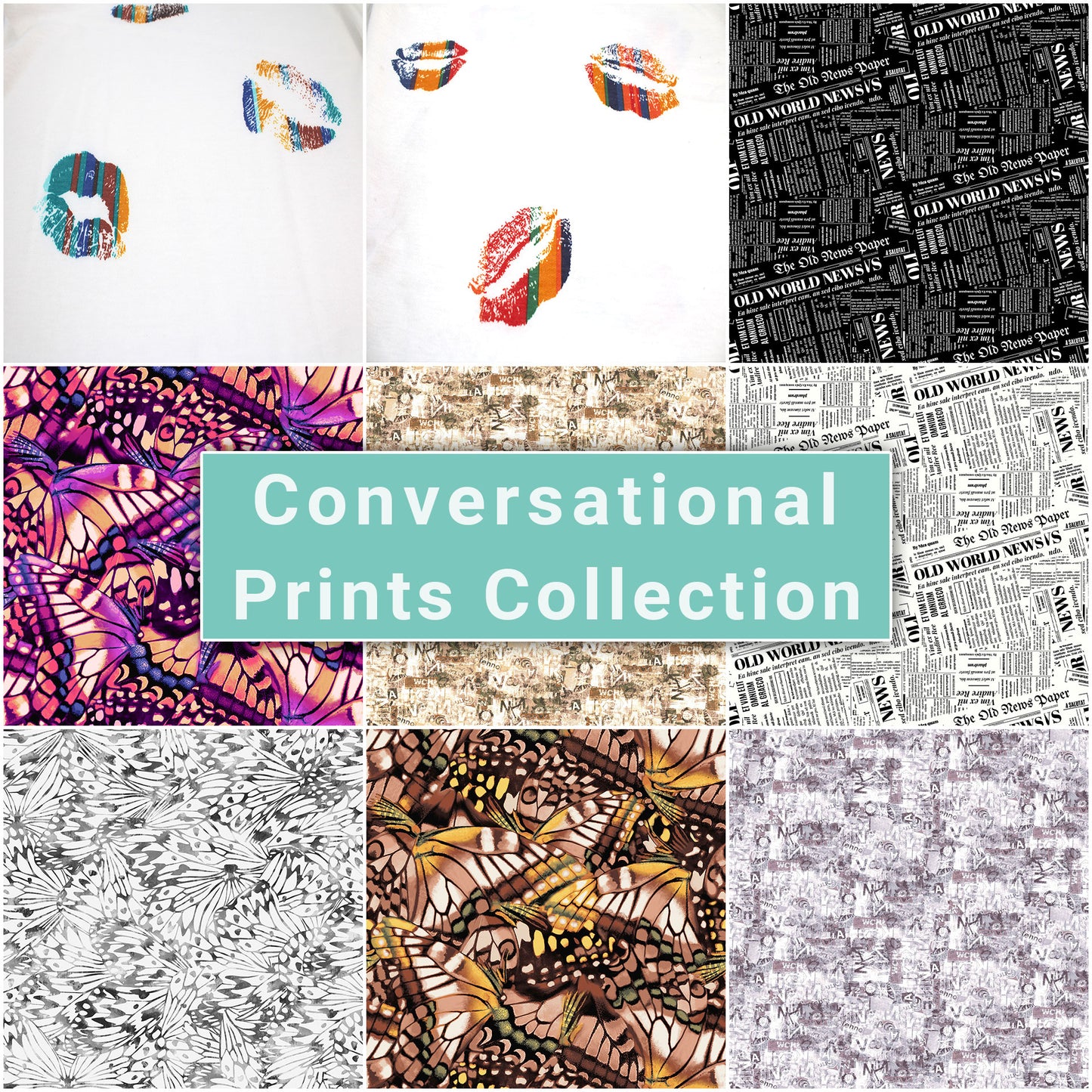 Conversational Print Fabric Collection