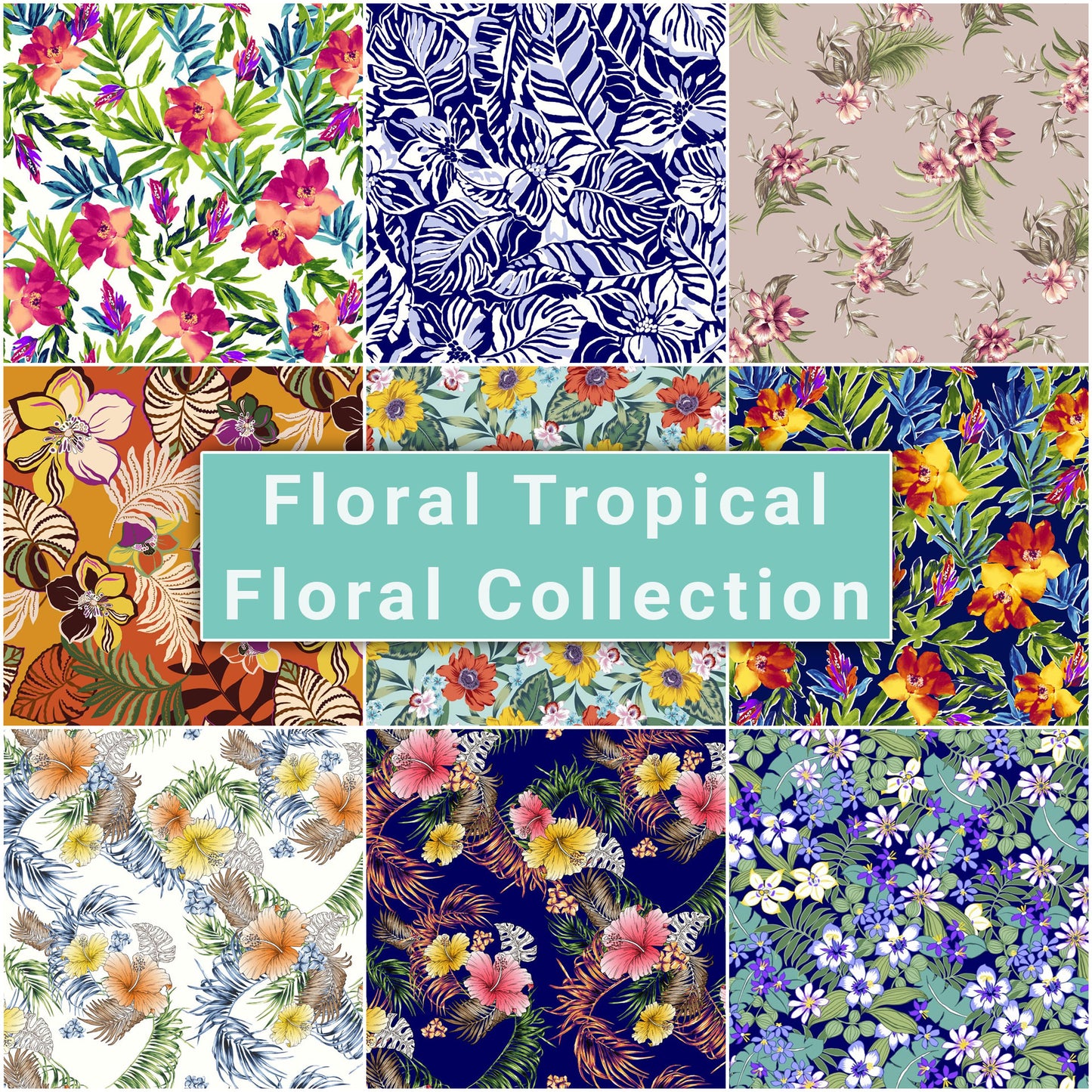 Printed Floral Tropical - Floral Fabric Collection