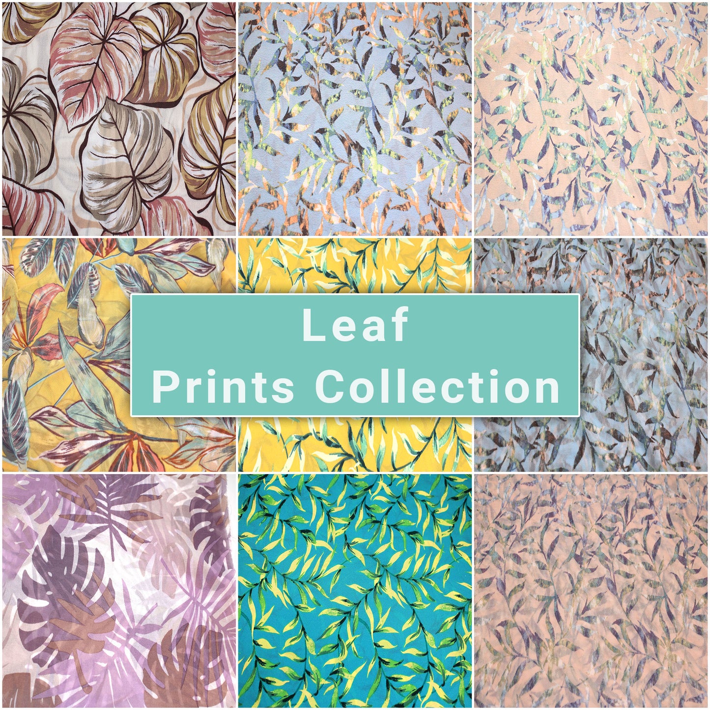 Leaf Print Fabric Collection