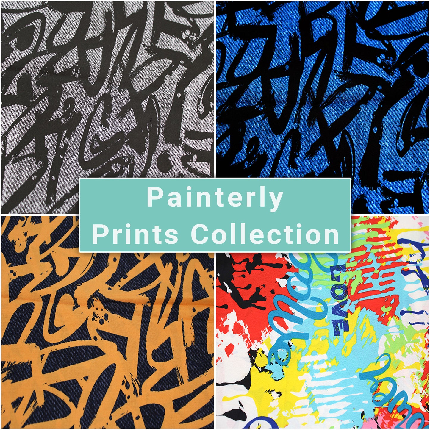 Painterly Print Fabric Collection