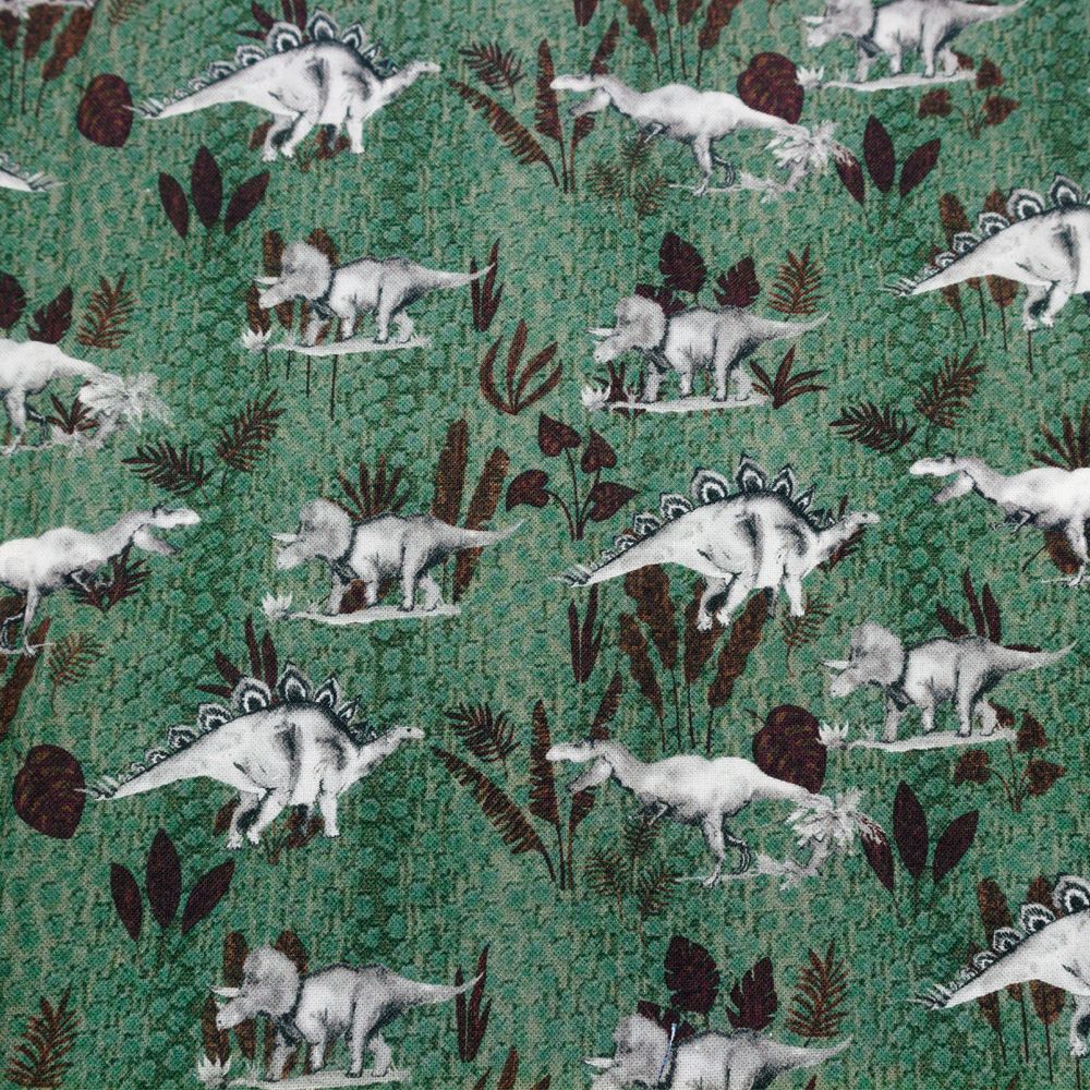 44" Wide 100% Cotton No Stretch Quilting Fabric-Printed Designs for Sewing, Clothing, Crafts, Accessories, Home Decor,  and DIY Projects (Quilting Fabric- Dino's Collection)