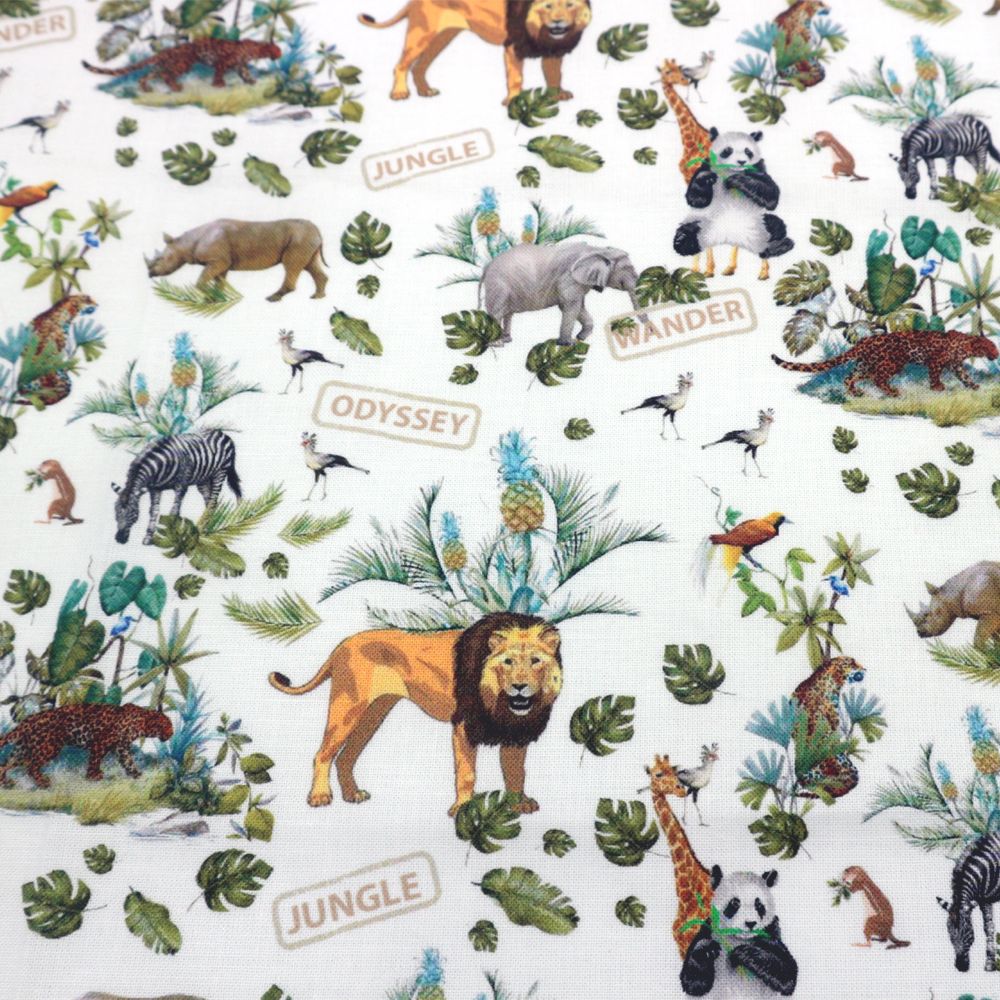 44" Wide 100% Cotton No Stretch Quilting Fabric-Printed Designs for Sewing, Clothing, Crafts, Accessories, Home Decor, and DIY Projects (Quilting Fabric-Animals Collection)