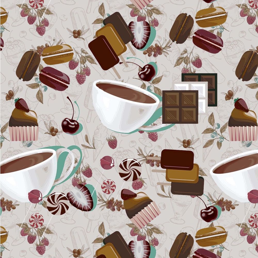 44" Wide 100% Cotton No Stretch Quilting Fabric-Printed Designs for Sewing, Clothing, Crafts, Accessories, Home Decor,  and DIY Projects (Quilting Fabric- Coffee Shop Collection)