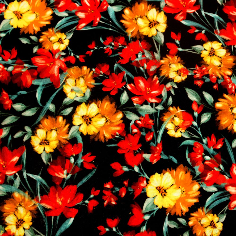 44" Wide 100% Cotton No Stretch Quilting Fabric-Printed Designs for Sewing, Clothing, Crafts, Accessories, Home Decor, and DIY Projects (Quilting Fabric- Floral Collection)