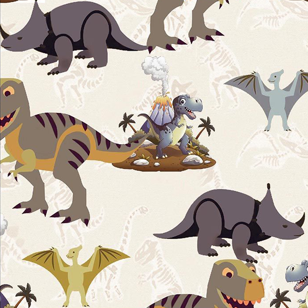 44" Wide 100% Cotton No Stretch Quilting Fabric-Printed Designs for Sewing, Clothing, Crafts, Accessories, Home Decor,  and DIY Projects (Quilting Fabric- Dino's Collection)