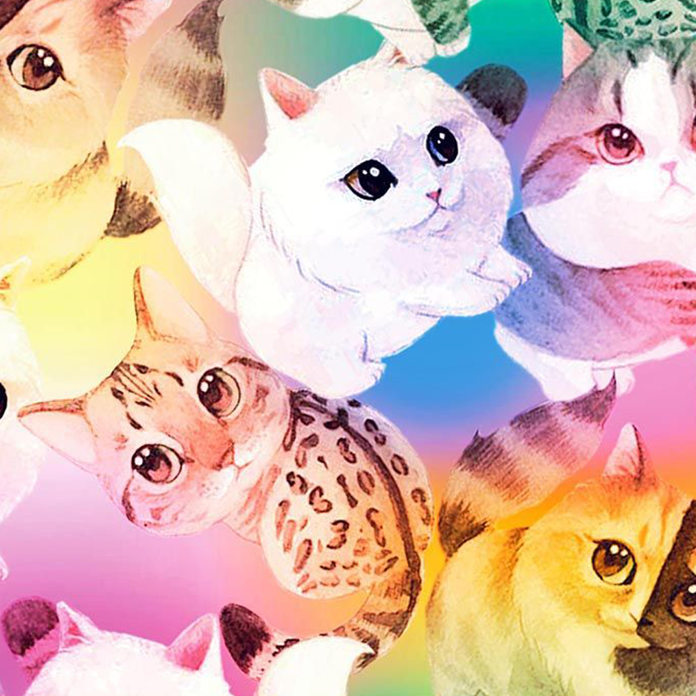 44" Wide 100% Cotton No Stretch Quilting Fabric-Printed Designs for Sewing, Clothing, Crafts, Accessories, Home Decor,  and DIY Projects (Quilting Fabric- Cats Collection)