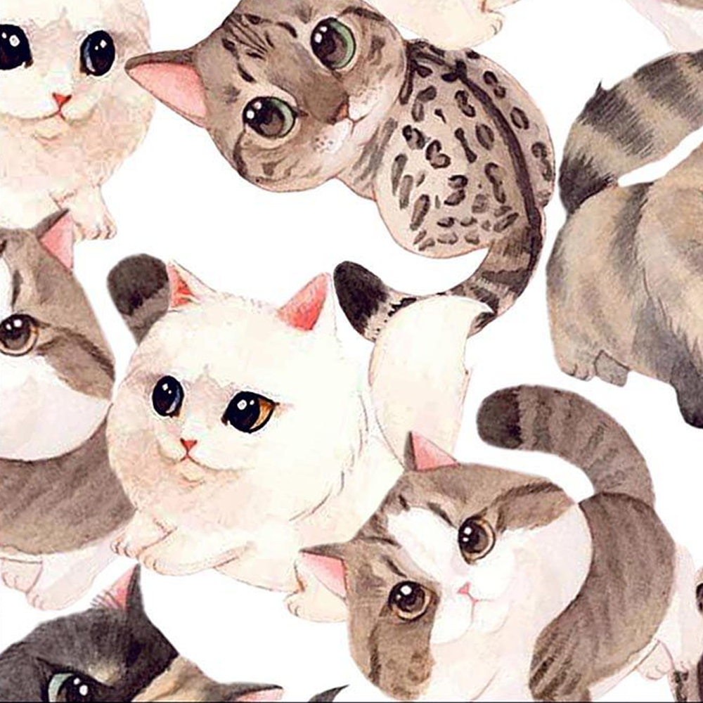 44" Wide 100% Cotton No Stretch Quilting Fabric-Printed Designs for Sewing, Clothing, Crafts, Accessories, Home Decor,  and DIY Projects (Quilting Fabric- Cats Collection)