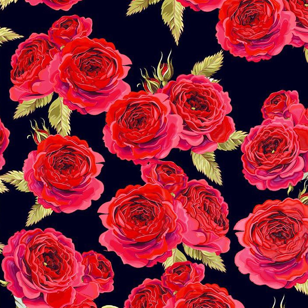 44" Wide 100% Cotton No Stretch Quilting Fabric-Printed Designs for Sewing, Clothing, Crafts, Accessories, Home Decor, and DIY Projects (Quilting Fabric- Floral Collection)