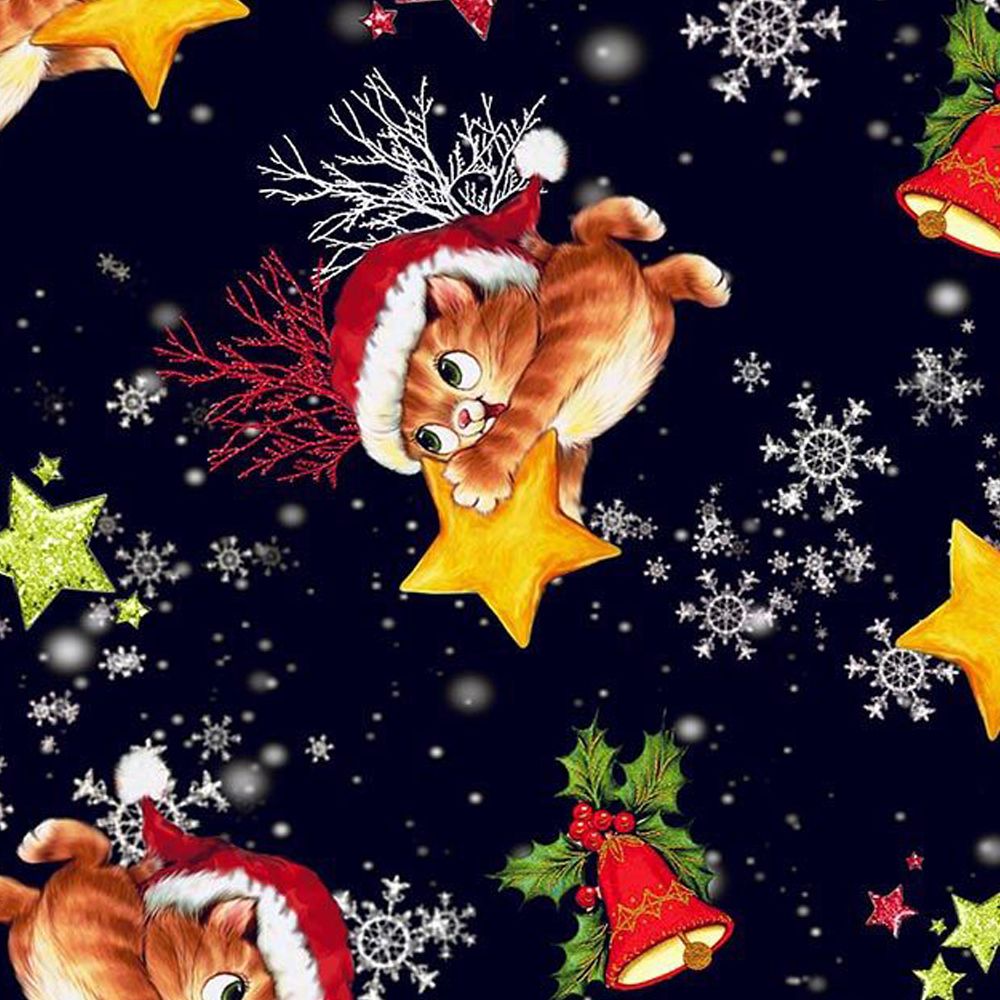 44" Wide 100% Cotton No Stretch Quilting Fabric-Printed Designs for Sewing, Clothing, Crafts, Accessories, Home Decor, and DIY Projects (Quilting Fabric-Christmas Collection)