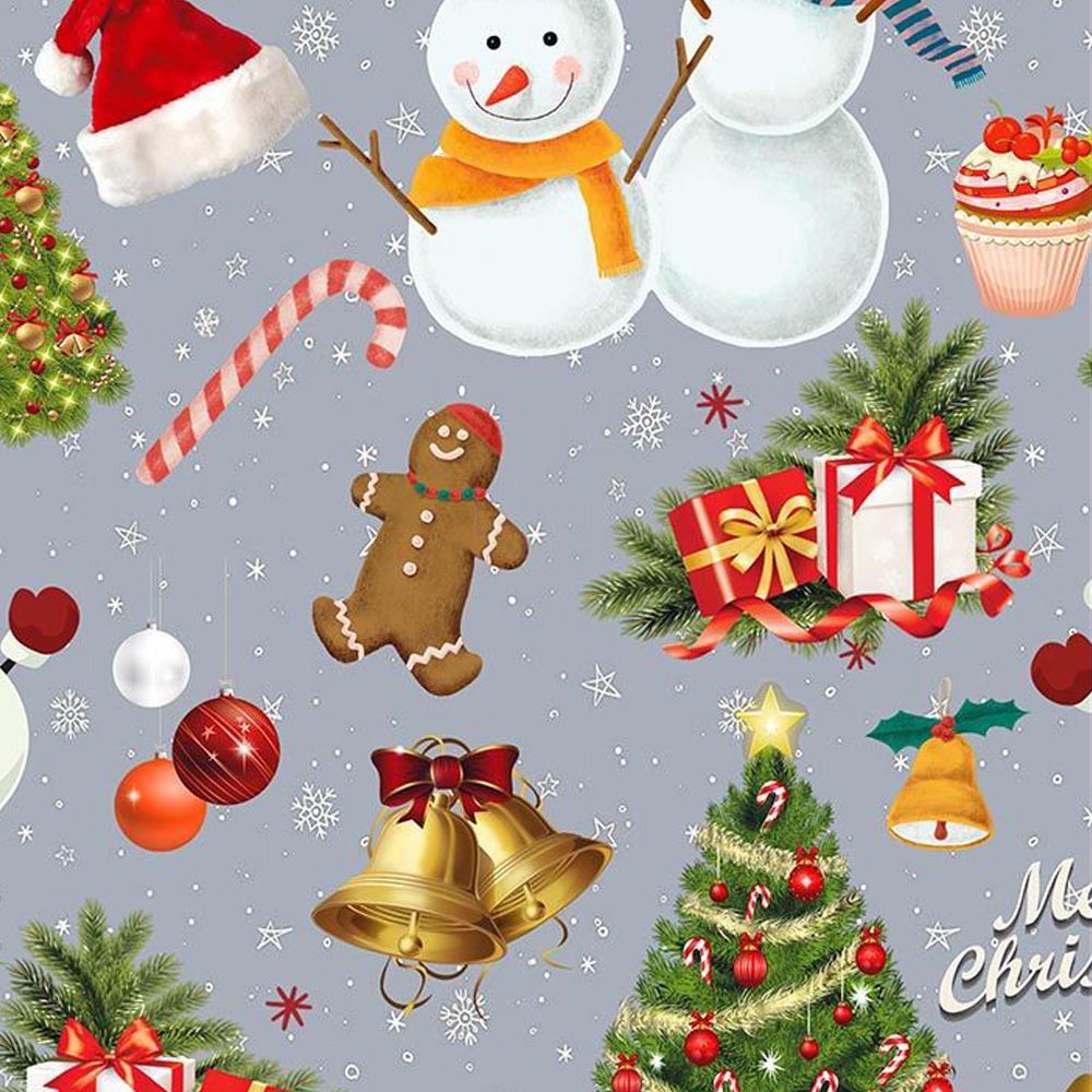 44" Wide 100% Cotton No Stretch Quilting Fabric-Printed Designs for Sewing, Clothing, Crafts, Accessories, Home Decor, and DIY Projects (Quilting Fabric-Christmas Collection)