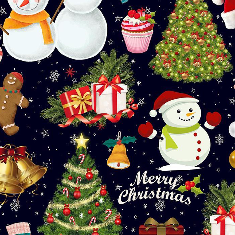 44" Wide 100% Cotton No Stretch Quilting Fabric-Printed Designs for Sewing, Clothing, Crafts, Accessories, Home Decor, and DIY Projects (Quilting Fabric-Christmas Collection)