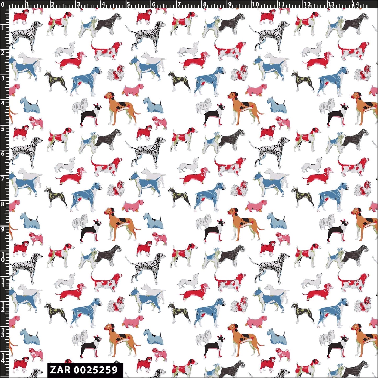 44" Wide 100% Cotton No Stretch Quilting Fabric-Printed Designs for Sewing, Clothing, Crafts, Accessories, Home Decor,  and DIY Projects (Quilting Fabric- Dog Collection)