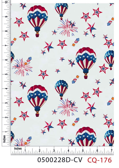 44" Wide 100% Cotton No Stretch Quilting Fabric-Printed Designs for Sewing, Clothing, Crafts, Accessories, Home Decor,  and DIY Projects (Quilting Fabric- Patriotic Collection)