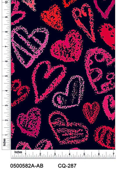 44" Wide 100% Cotton No Stretch Quilting Fabric-Printed Designs for Sewing, Clothing, Crafts, Accessories, Home Decor,  and DIY Projects (Quilting Fabric- Valentine Collection)