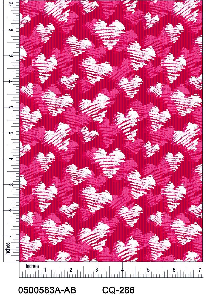 44" Wide 100% Cotton No Stretch Quilting Fabric-Printed Designs for Sewing, Clothing, Crafts, Accessories, Home Decor,  and DIY Projects (Quilting Fabric- Valentine Collection)