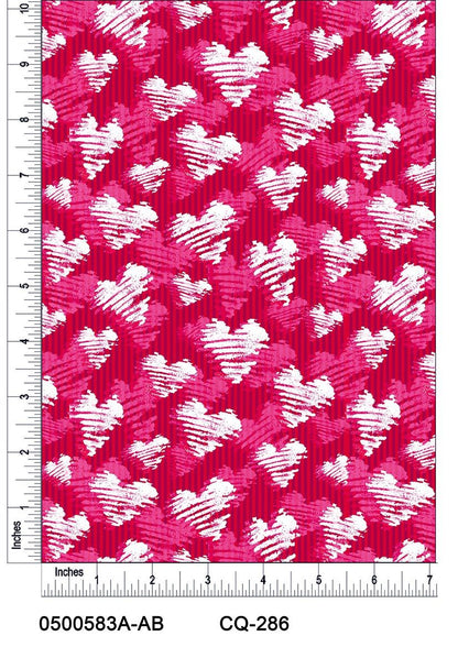 44" Wide 100% Cotton No Stretch Quilting Fabric-Printed Designs for Sewing, Clothing, Crafts, Accessories, Home Decor,  and DIY Projects (Quilting Fabric- Valentine Collection)