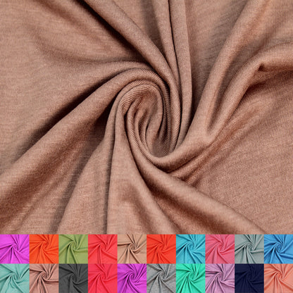 Multicolor Apparel, Loungewear, Scarves & Accessories Fabric By The Yard (130 GSM) - 60" 100% Rayon Jersey Knit, Lightweight, 2-Way Stretch, Soft & Breathable - SKU 13237