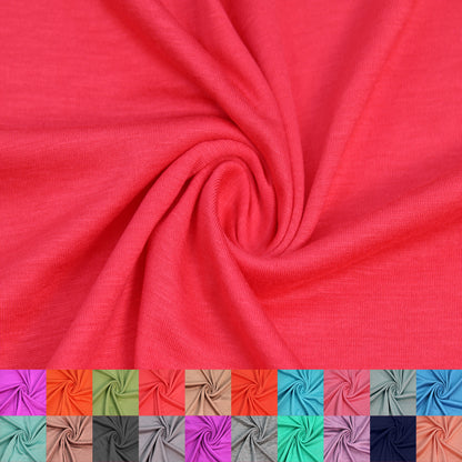 Multicolor Apparel, Loungewear, Scarves & Accessories Fabric By The Yard (130 GSM) - 60" 100% Rayon Jersey Knit, Lightweight, 2-Way Stretch, Soft & Breathable - SKU 13237