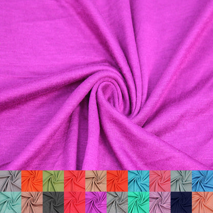 Multicolor Apparel, Loungewear, Scarves & Accessories Fabric By The Yard (130 GSM) - 60" 100% Rayon Jersey Knit, Lightweight, 2-Way Stretch, Soft & Breathable - SKU 13237