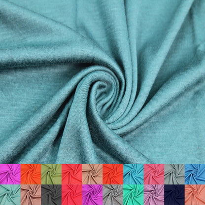 Multicolor Apparel, Loungewear, Scarves & Accessories Fabric By The Yard (130 GSM) - 60" 100% Rayon Jersey Knit, Lightweight, 2-Way Stretch, Soft & Breathable - SKU 13237