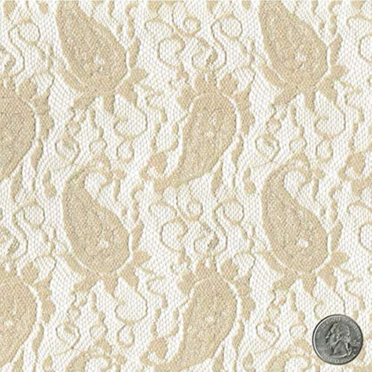 French Paisley Pattern Lace Fabric by the Yard - Style 152