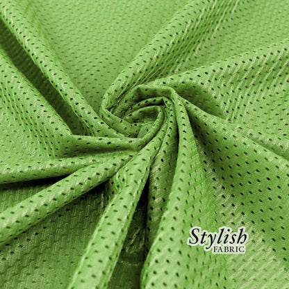 Football Mesh Knit - Anti Wrinkle and Breathable Fabric by the Yard - 150 GSM  - No Stretch - Best for Active Wear, Athletic and Sports Wear, Apparel, DIY Fabric-(SKU-2005)