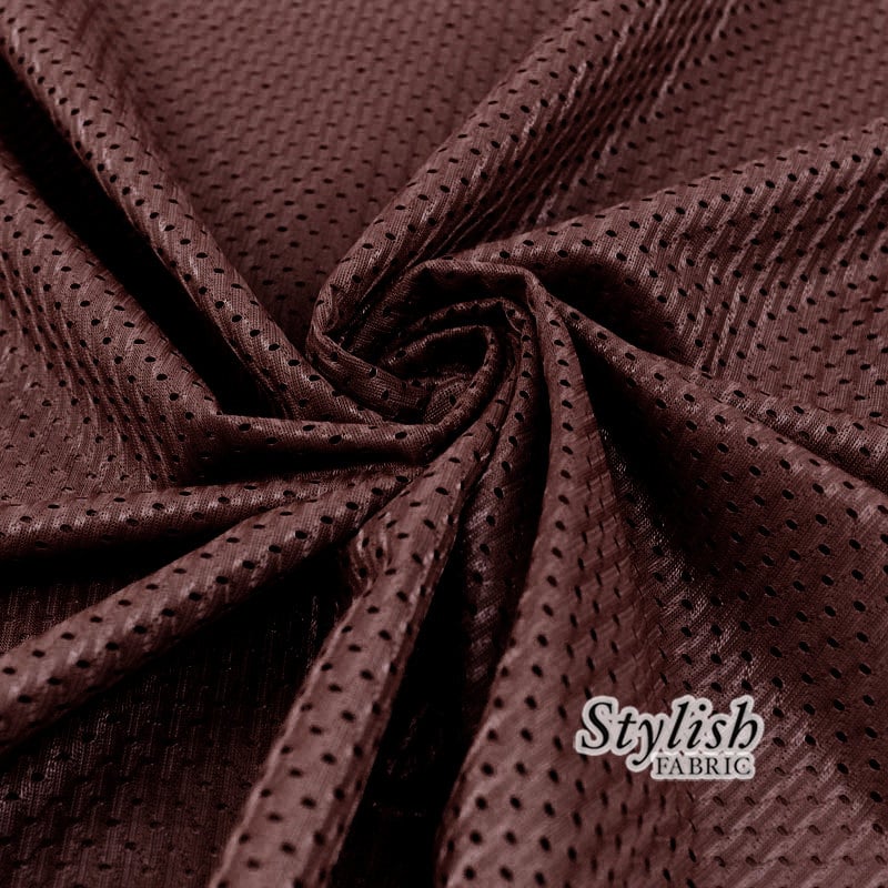 Football Mesh Knit - Anti Wrinkle and Breathable Fabric by the Yard - 150 GSM  - No Stretch - Best for Active Wear, Athletic and Sports Wear, Apparel, DIY Fabric-(SKU-2005)