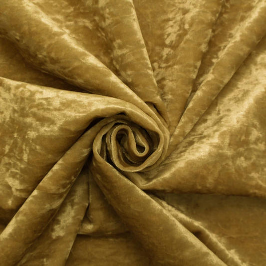 Gold 58/60'' Stretch Crushed Velvet Fabric by the Yard - Style 3042