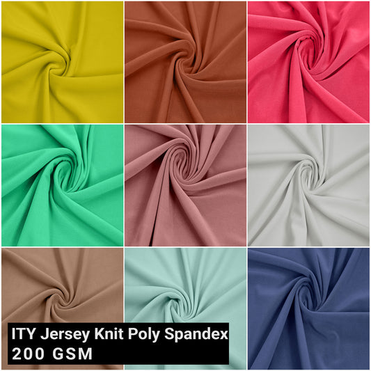 60" Wide ITY Jersey Knit Poly Spandex Fabric by the Yard- 200 GSM Fabric for Apparel, Active and Sports Wear, Leggings, Pants, Drapery, Accessories, DIY Projects- (SKU-450)