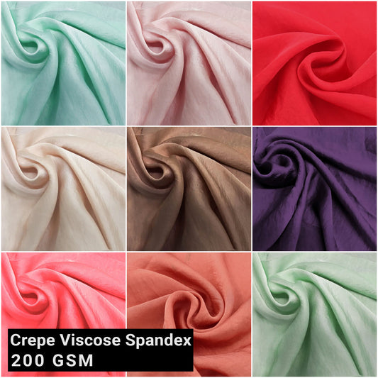 58" Silky Satin Wash Chiffon Fabric 100% Polyester No Stretch Fabric by the Yard - 85gsm -(SKU-455)
