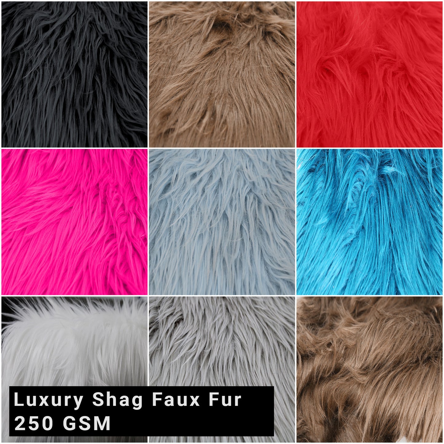 Luxury Shag Faux Fur-Christmas Fuzzy-Fabric by The Yard-Fluffy, Soft, Shaggy Mohair-for Sewing, Costumes, Plush Toys, Apparel, Decoration, Gnome Beard Miniature- (SKU-5002)