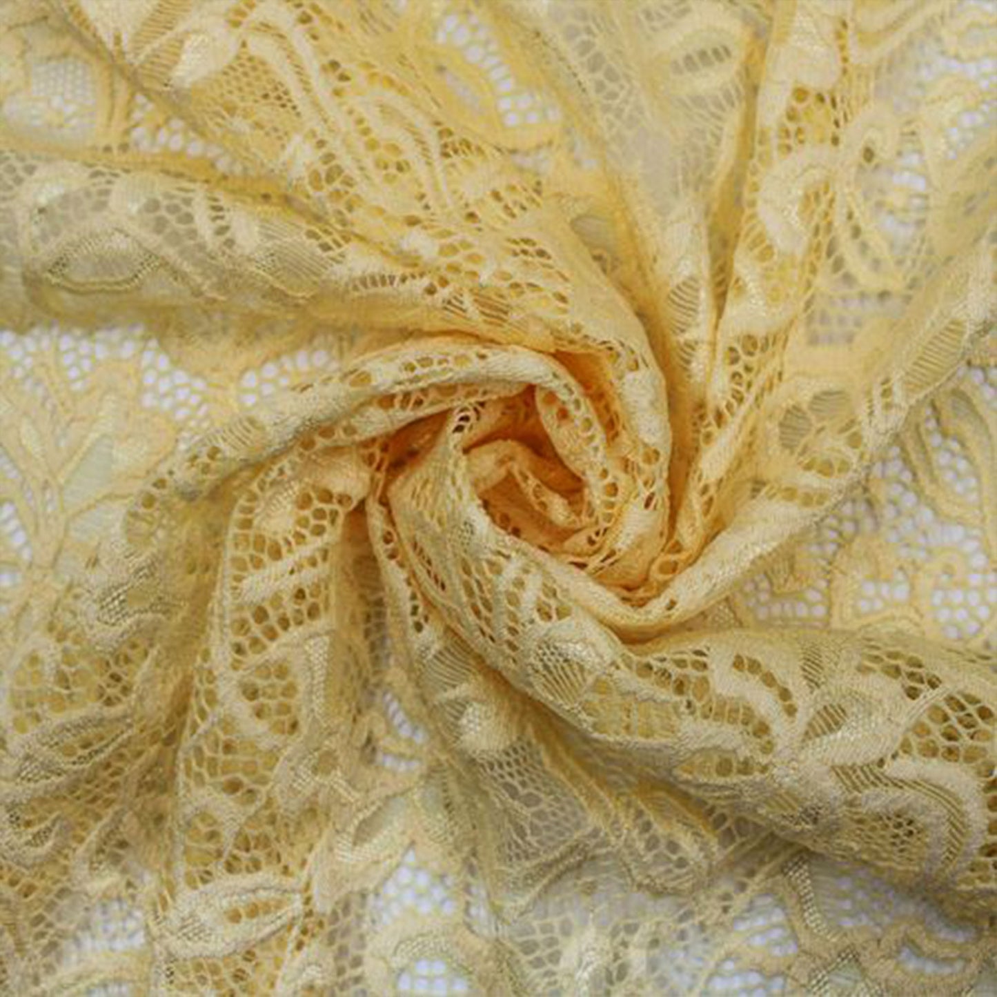 60" High Quality Lace Fabric Nylon Spandex Blend Rebecca with Scallop Pattern 155gsm - By the Yard - (SKU-670)