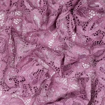 60" High Quality Lace Fabric Nylon Spandex Blend Rebecca with Scallop Pattern 155gsm - By the Yard - (SKU-670)