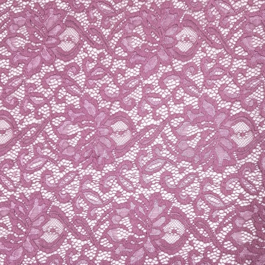 60" High Quality Lace Fabric Nylon Spandex Blend Rebecca with Scallop Pattern 155gsm - By the Yard - (SKU-670)