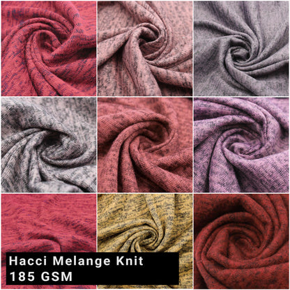 60" Wide Polyester Spandex-Hacci Melange Knitted Fabric-by the Yard for Sewing, Apparel, Clothing, Draperies, Headbands, Decorations, School, and DIY Projects (SKU-736)